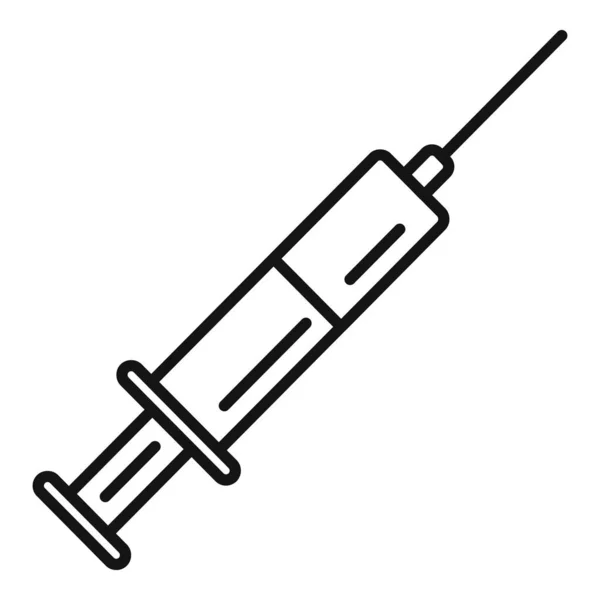 注射器血图标，轮廓风格 — 图库矢量图片