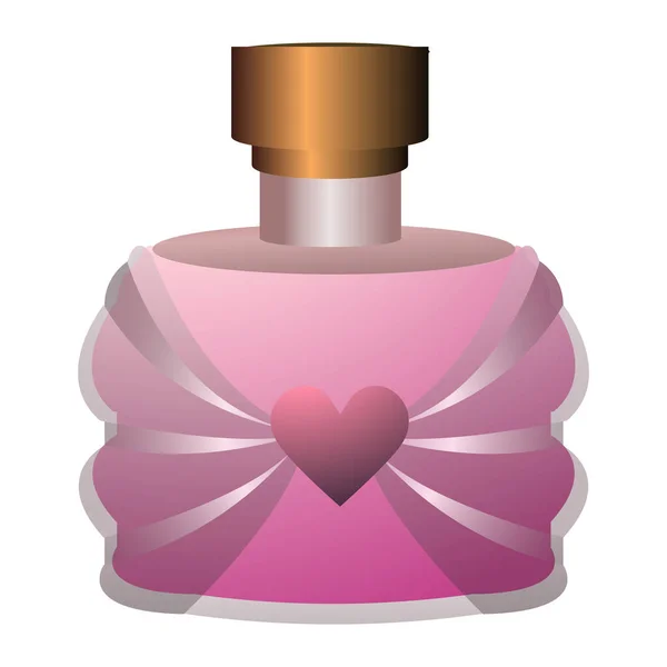 Icône de bouteille de parfum d'amour, style dessin animé — Image vectorielle