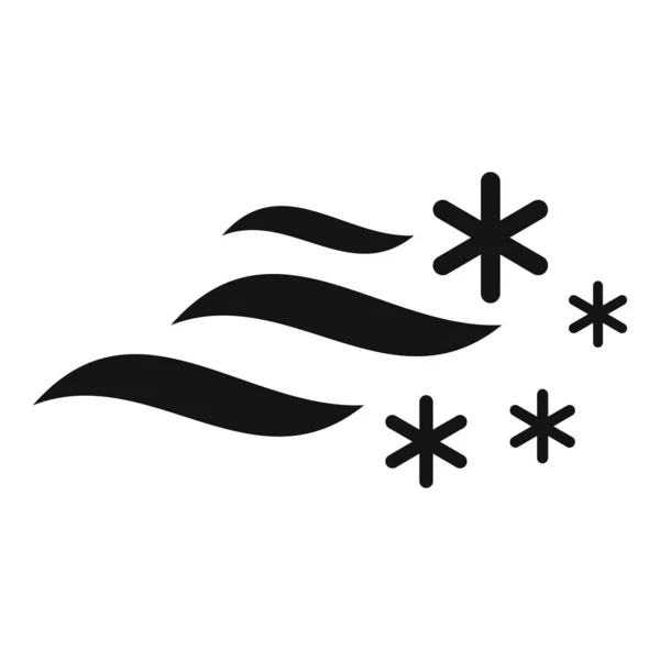 Snöflingor snöstorm ikon, enkel stil — Stock vektor