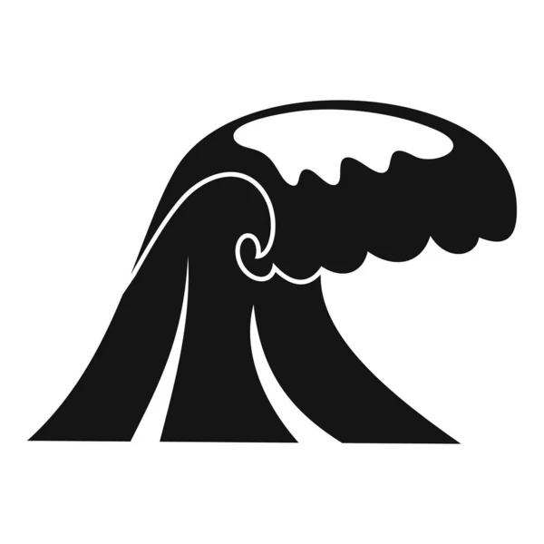 Tsunami-Ikone mit einfachem Stil — Stockvektor