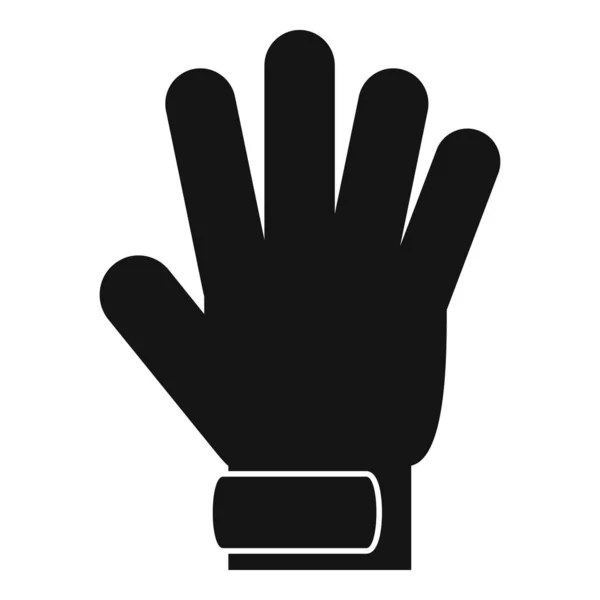 Voetbal keeper handschoen icoon, eenvoudige stijl — Stockvector