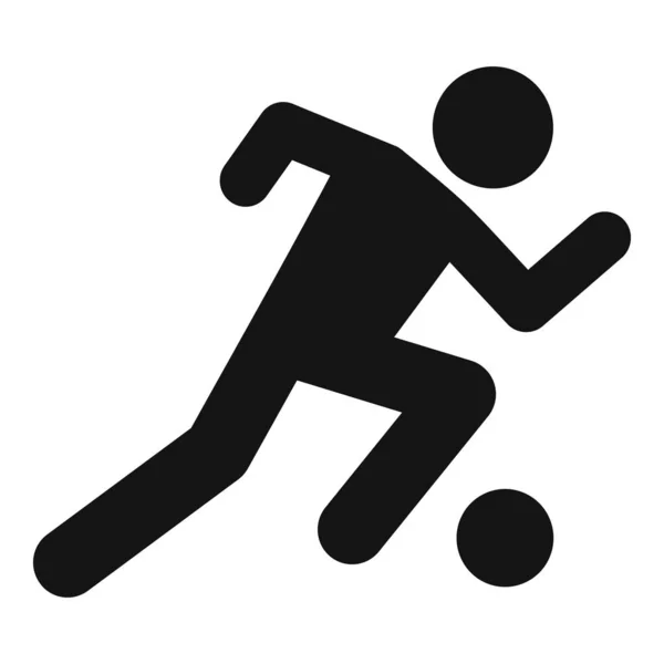 Icono del jugador de fútbol corriendo, estilo simple — Vector de stock