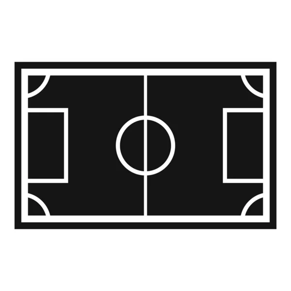 Campo de fútbol icono, estilo simple — Vector de stock