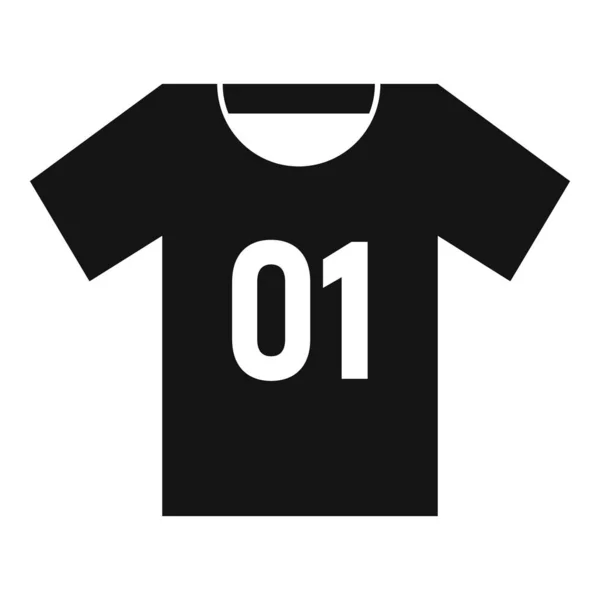 Ícone de tshirt de jogador de futebol, estilo simples —  Vetores de Stock