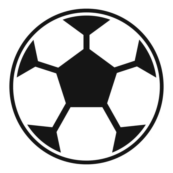 サッカーボールのアイコン、シンプルなスタイル — ストックベクタ