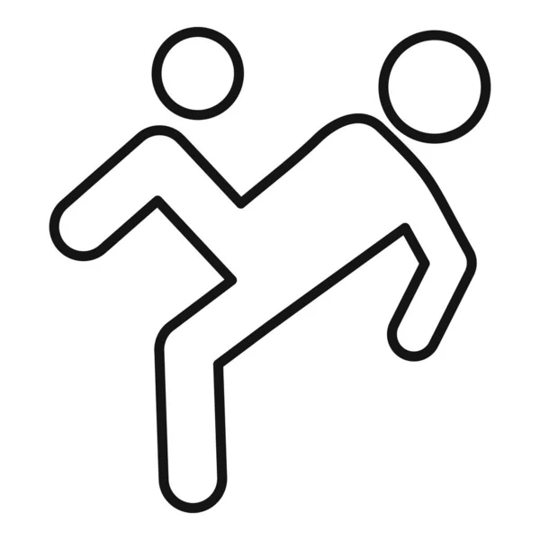 Soccer player icon, outline style — ストックベクタ