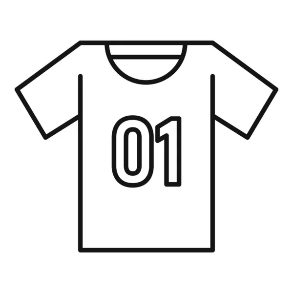 Ícone de tshirt de jogador de futebol, estilo esboço — Vetor de Stock