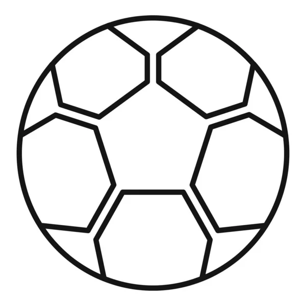 Klasszikus focilabda ikon, körvonalazott stílus — Stock Vector