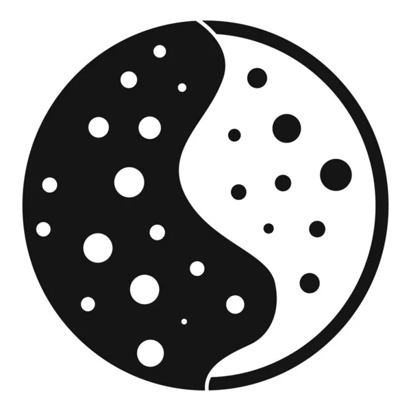 Half cream chocolate icon, simple style — Stock Vector