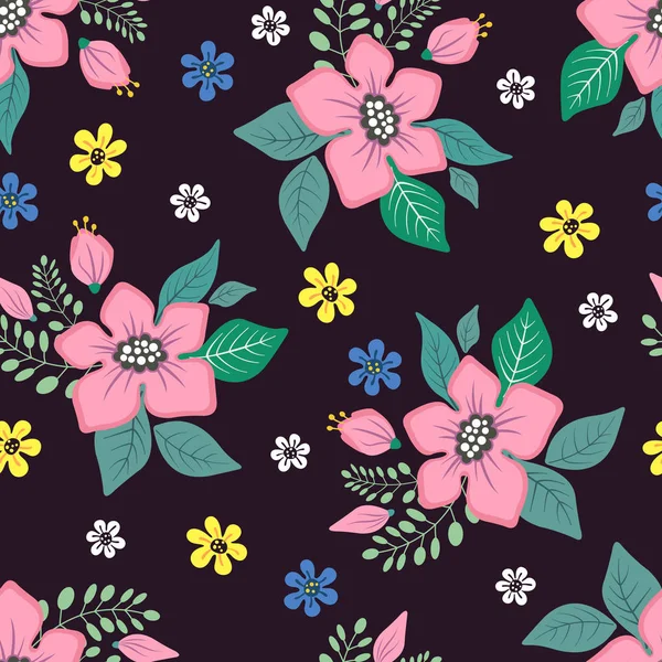 Seamless floral pattern. — Stock Vector