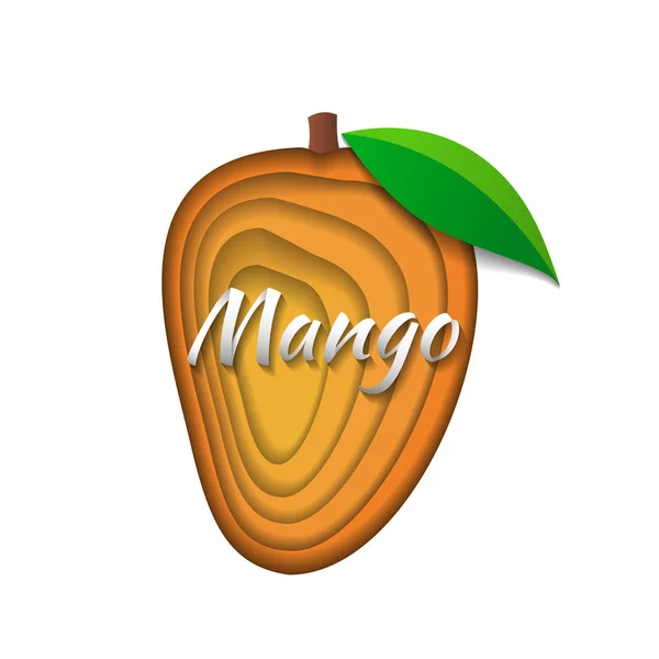 Бумажный манго . — стоковый вектор