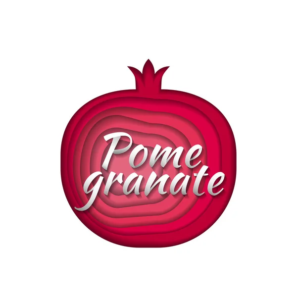 Papel arte granada . — Vector de stock