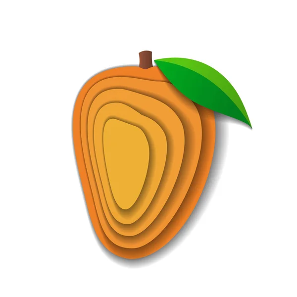 Papel arte mango . — Vector de stock