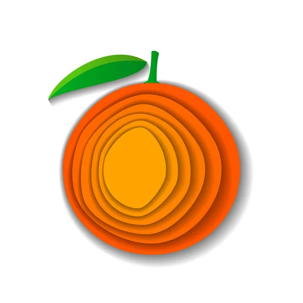 Papel arte naranja . — Vector de stock