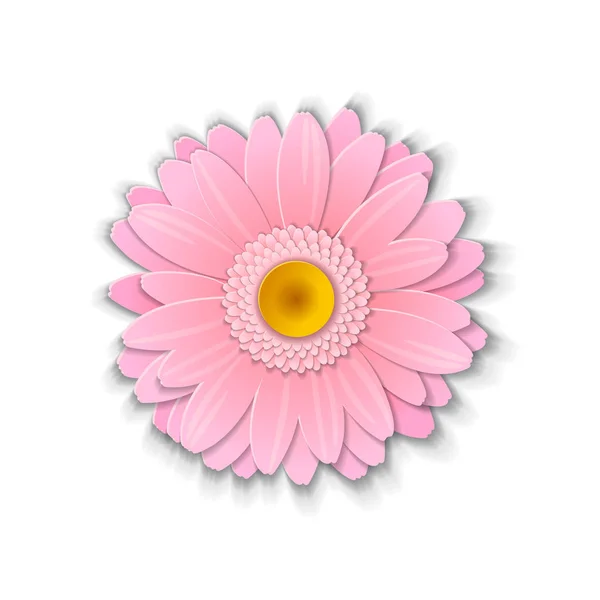 Papír művészet gerbera. — Stock Vector