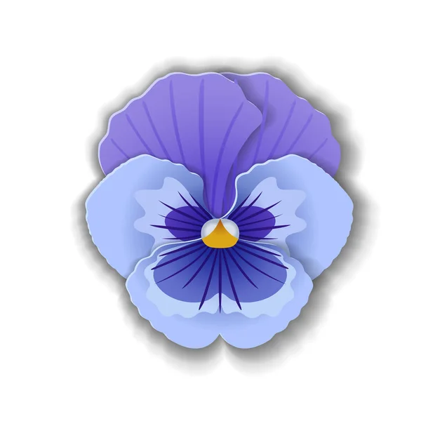 Pansy de arte de papel . — Vetor de Stock