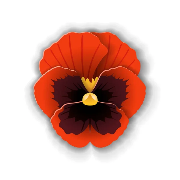 Papel art pansy . — Vector de stock