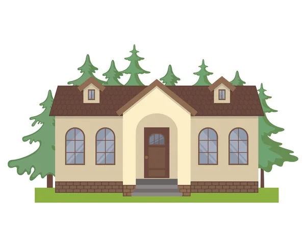 Ikona dom kolorowy domek w stylu płaski. — Wektor stockowy