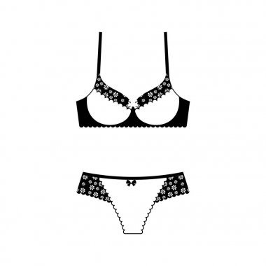 Beyaz arka plan üzerinde izole iç çamaşırı vektör simgesi.