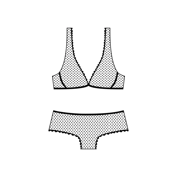 Lingerie icona vettoriale isolata su sfondo bianco . — Vettoriale Stock