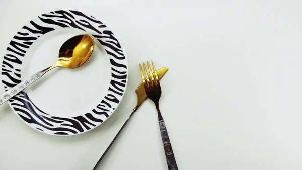 Plate dekor Zebra. — Stockfoto