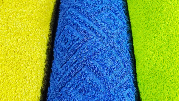 Gekleurde Handdoeken Voor Baden Sauna — Stockfoto