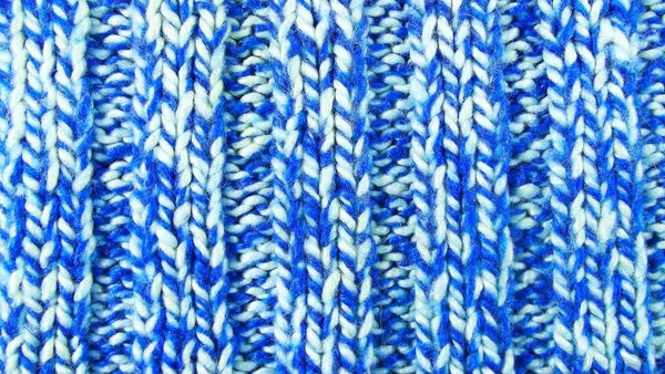 Beautiful Blue Knitted Background — Stock Photo, Image