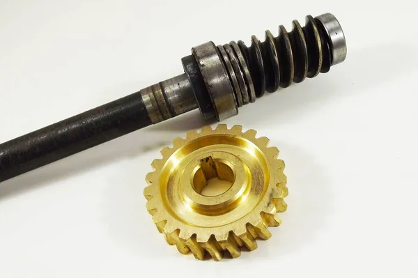 Gear reducer for snow removal equipment.The shaft of the worm gear.