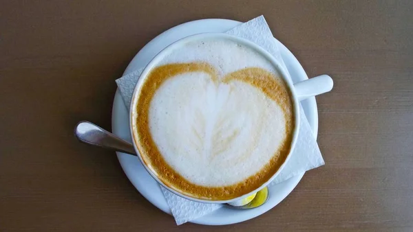 Een Kop Koffie Tafel — Stockfoto