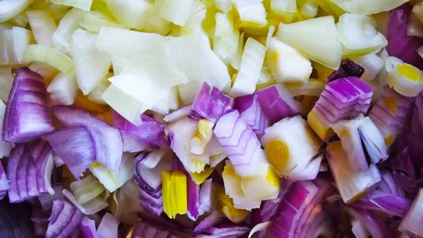 Verse Blokjes Gesneden Cook Diner — Stockfoto