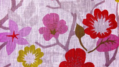 Açık renkli kumaş çiçek güzel arka plan.