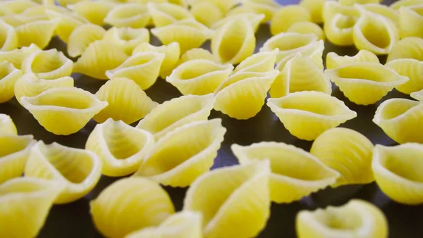 Raw Pasta Black Background — Stock Photo, Image