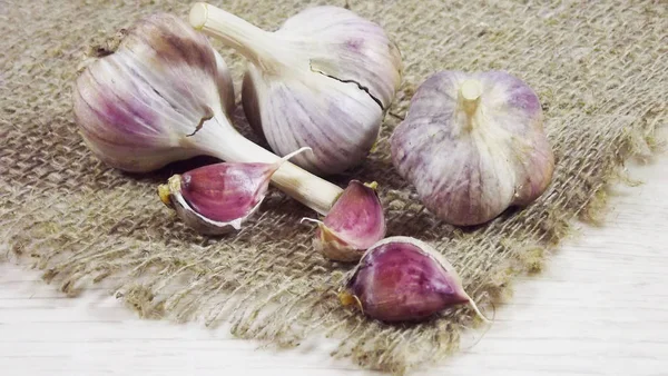 Fresh and healthy garlic from the garden.