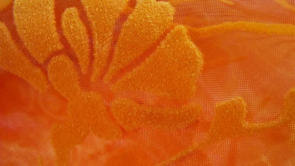 Abstract Orange Background Made Light Fabric — Stock Photo, Image