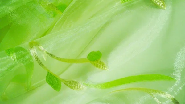 Όμορφο Πράσινο Φόντο Από Ελαφρύ Ύφασμα — Φωτογραφία Αρχείου
