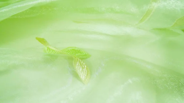 Όμορφο Πράσινο Φόντο Από Ελαφρύ Ύφασμα — Φωτογραφία Αρχείου
