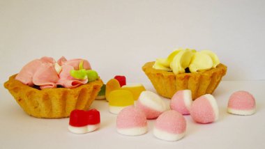 Lezzetli kek ve çay için marmelat.