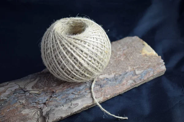 Jute Rope Twisted Twine Skein Jute Twine — Stock Photo, Image