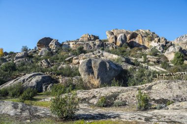 Granitic rock formations in La Pedriza clipart
