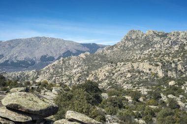 Views of La Cabrera Range, in Madrid, Spain clipart