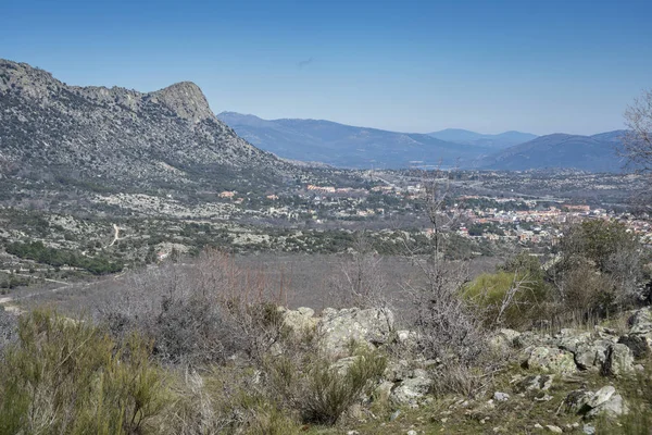 Uitzicht Cabrera Gemeente Guadarrama Bergen Madrid Spanje — Stockfoto