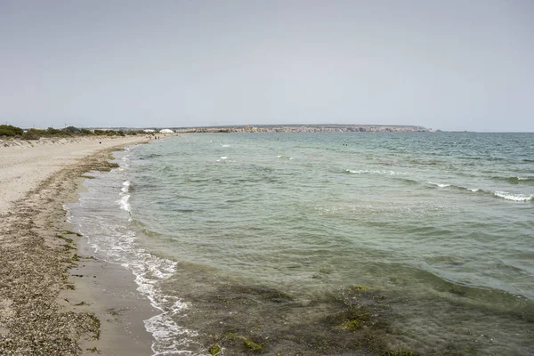 Vista Sulla Spiaggia Tamarit Santa Pola Alicante Spagna Sul Mar — Foto Stock