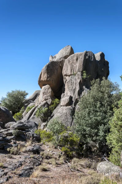 Γρανιτικά Πετρώματα Στην Επαρχία Pedriza Guadarrama Βουνά Του Εθνικού Πάρκου — Φωτογραφία Αρχείου