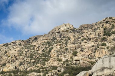 Granit kaya oluşumları La Pedriza, Guadarrama Dağları Milli Parkı, ili, Madrid, İspanya