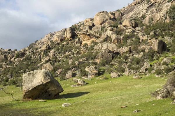 Granitic Rock Formations Pedriza Guadarrama Mountains National Park Province Madrid — Stock Photo, Image