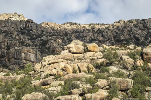 Γρανιτικά Πετρώματα Στην Επαρχία Pedriza Guadarrama Βουνά Του Εθνικού Πάρκου — Φωτογραφία Αρχείου