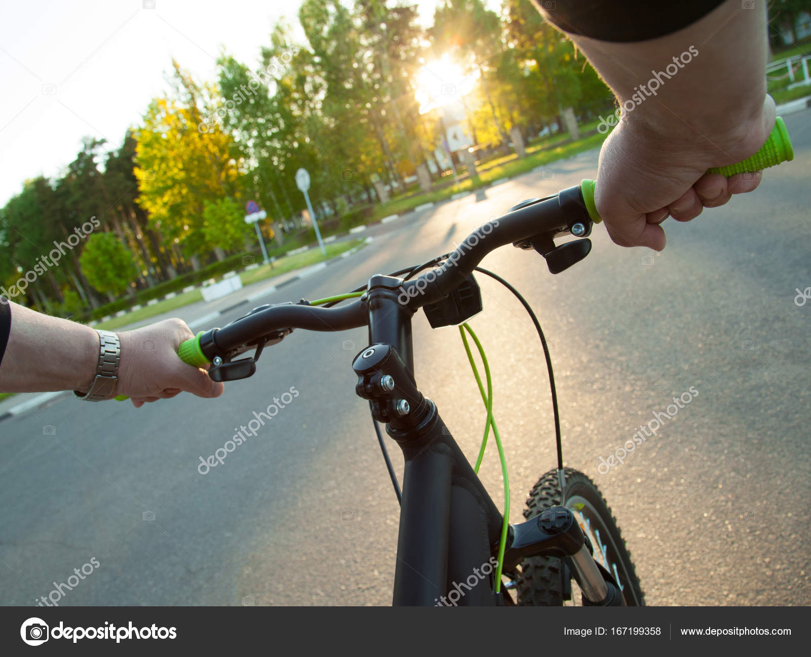 hands on bike