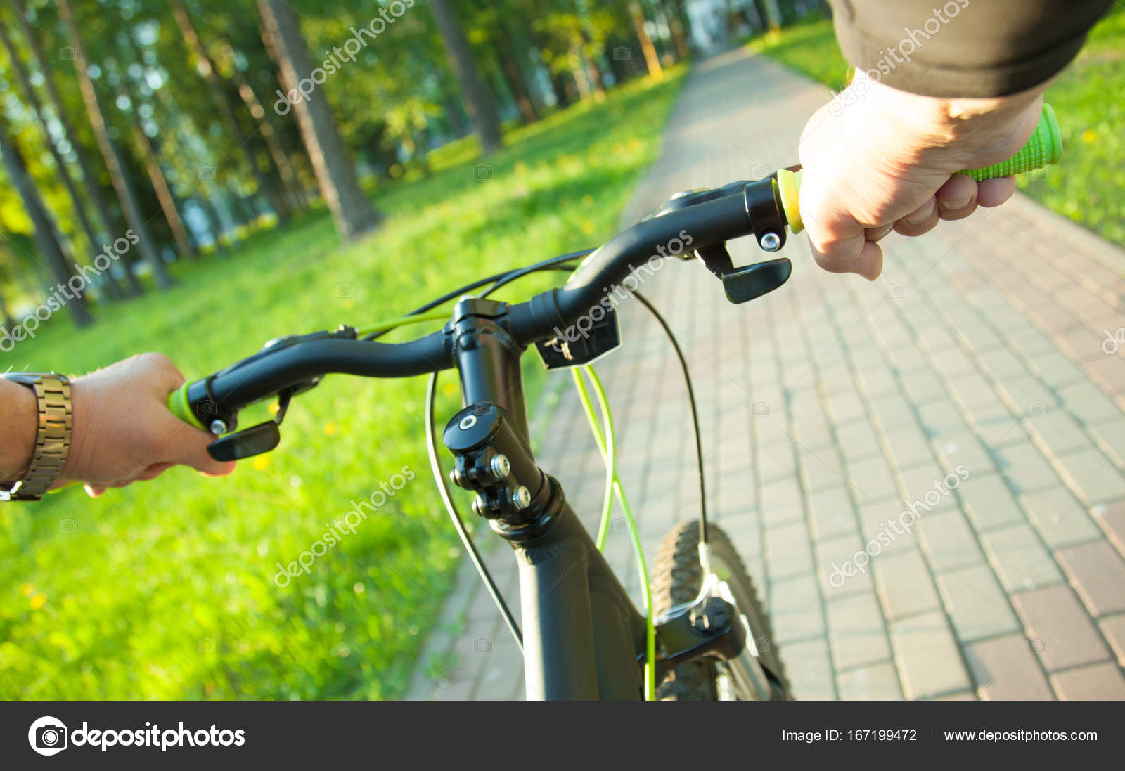 hands on bike