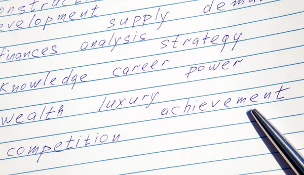 Başarı kelime işaret kalemi