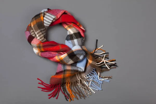 Класичний тартановий перевірений вовняний шарф — стокове фото